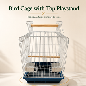 Bird Cage with Top Playstand – 45×45 cm