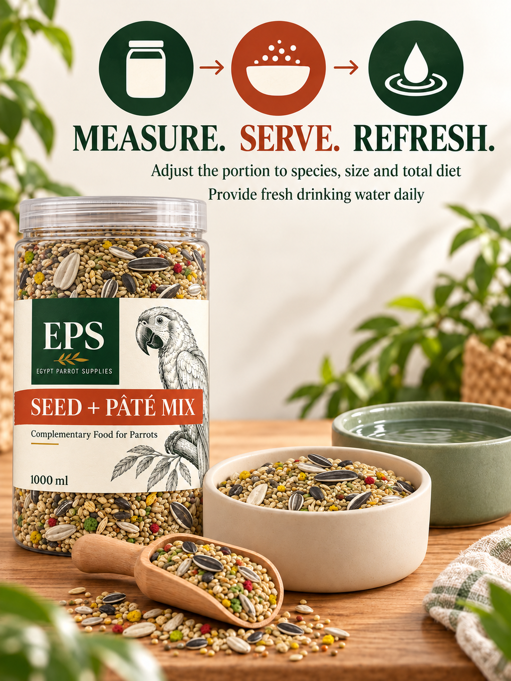 Premium Parrot Seed & Pâté Mix