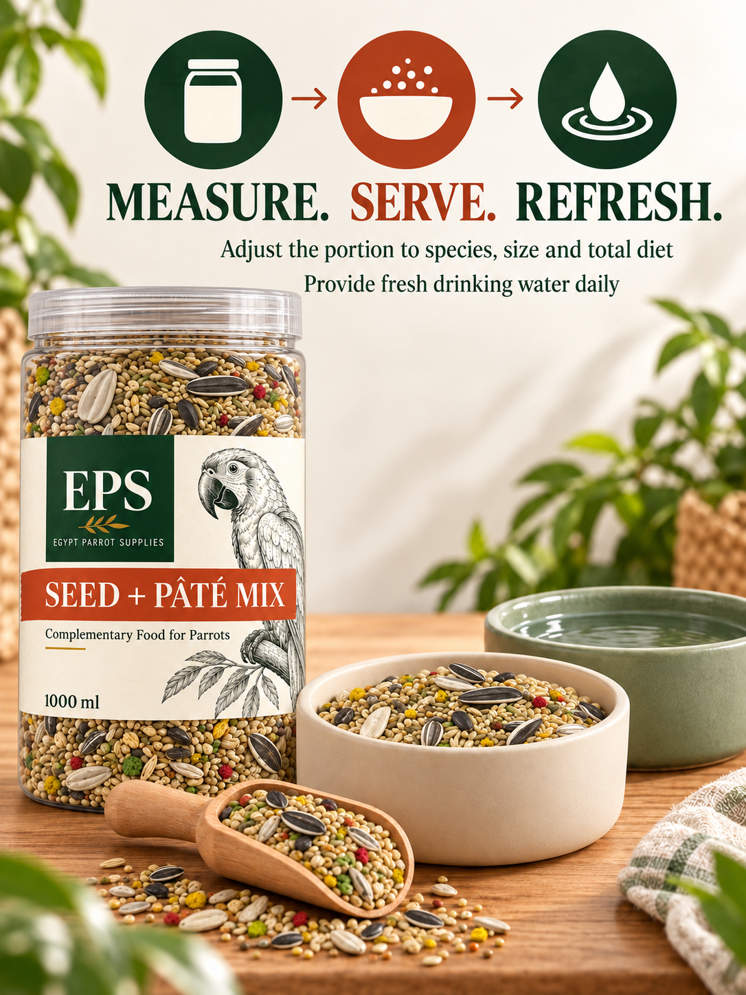 Premium Parrot Seed & Pâté Mix