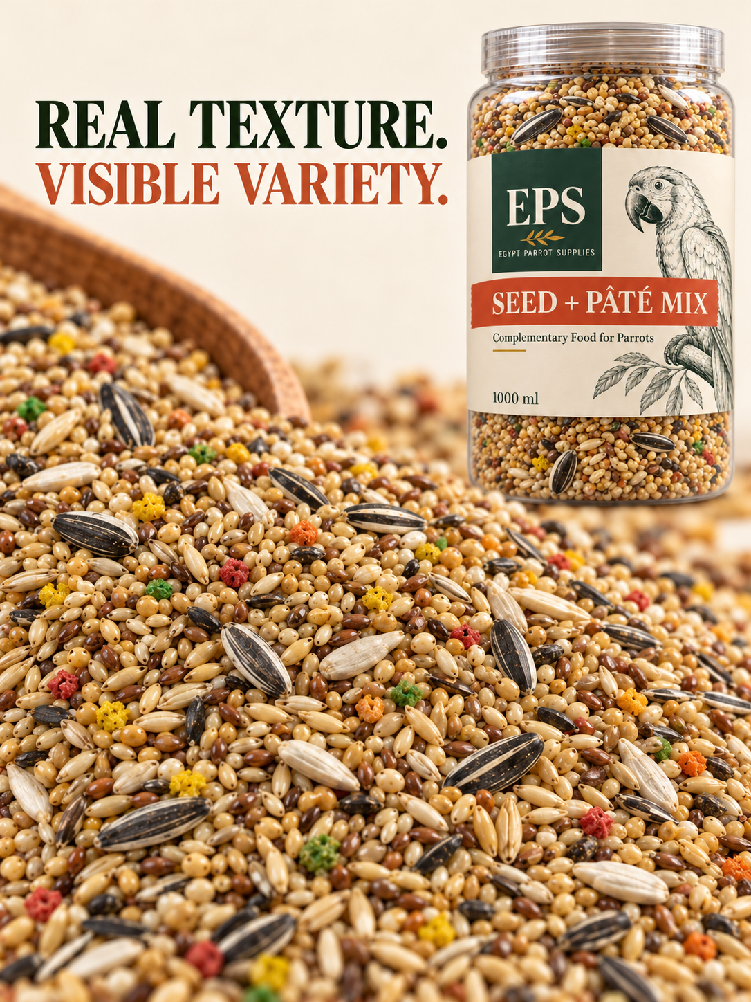 Premium Parrot Seed & Pâté Mix