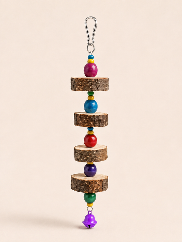 Natural Wooden Chew Toy – Bird-Safe Wood Block