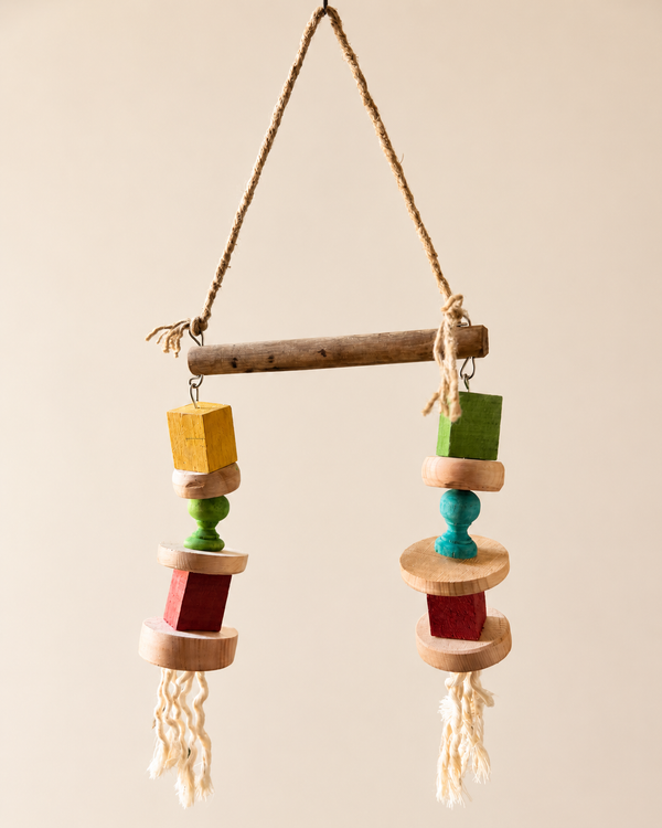 Wooden Bird Ladder with Toys - image 1