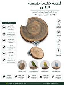Natural Wooden Perch for Birds