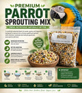 Premium parrot sprouting mix of seeds grains and legumes with sprouting instructions